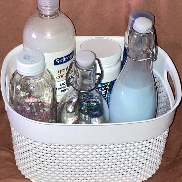 Curver Decorative Plastic Organization & Storage Basket Bin with Handles - Picture 6 of 8